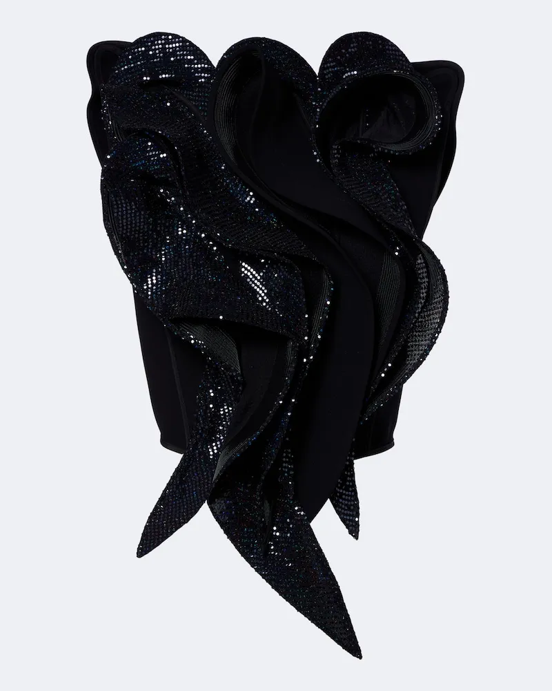 Maticevski Top Lavish con paillettes Nero