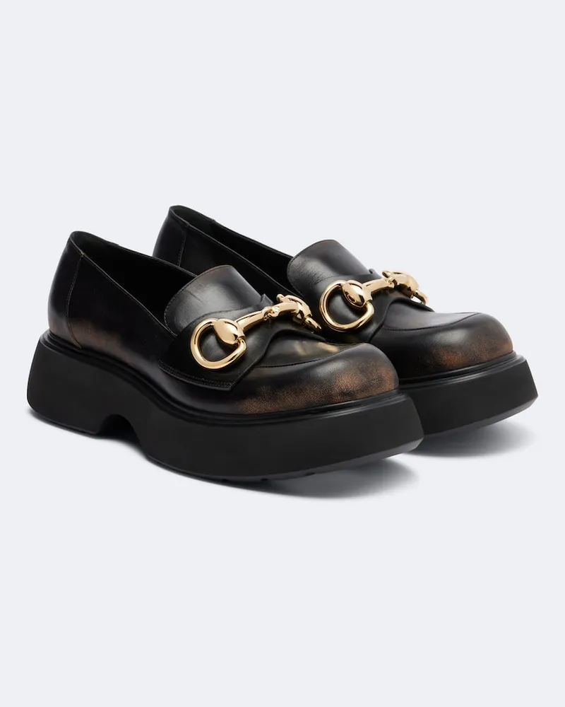 Gucci Mocassini Horsebit in pelle Nero