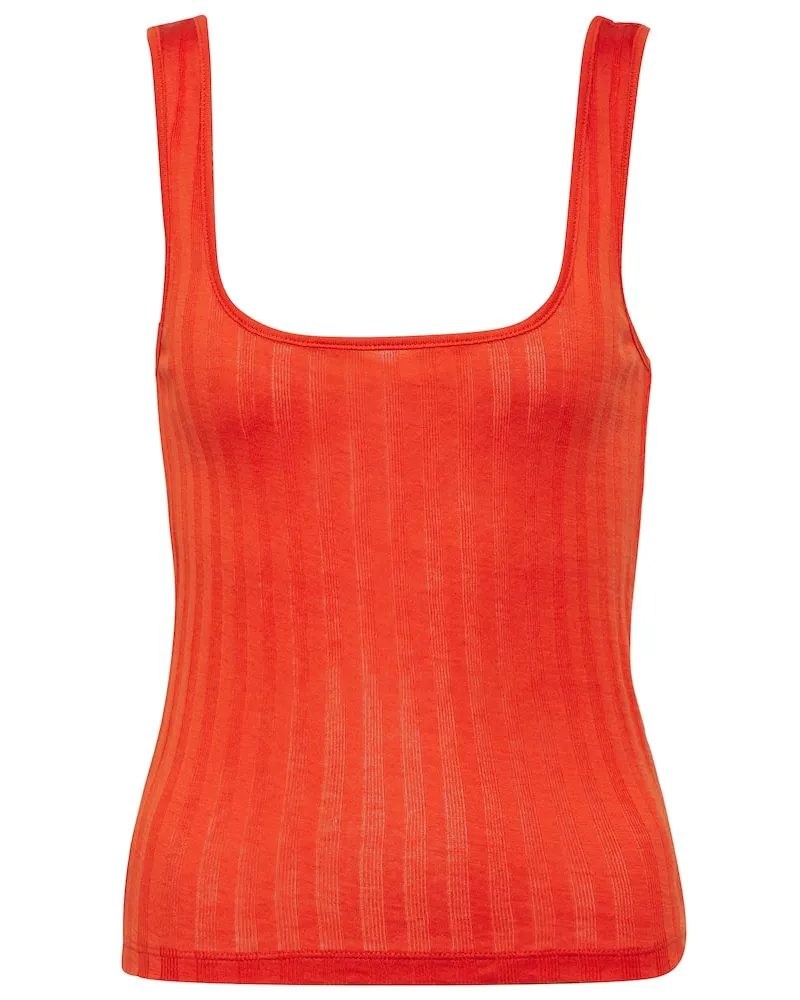Vince Tank top in cotone a coste Arancione