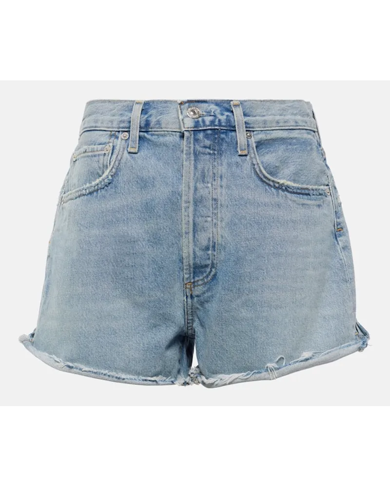 Citizens of humanity Shorts di jeans Marlow a vita media Blu