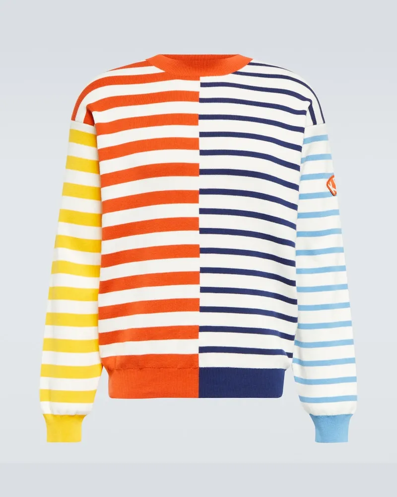 Kenzo Pullover in cotone e lana a righe Multicolore