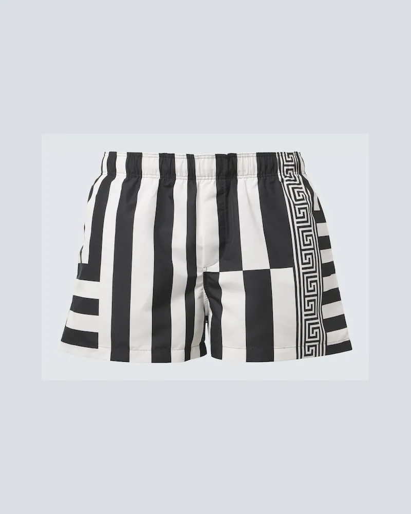 Versace Costume da bagno a righe Nero