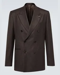 LARDINI Blazer doppiopetto in lana vergine Marrone