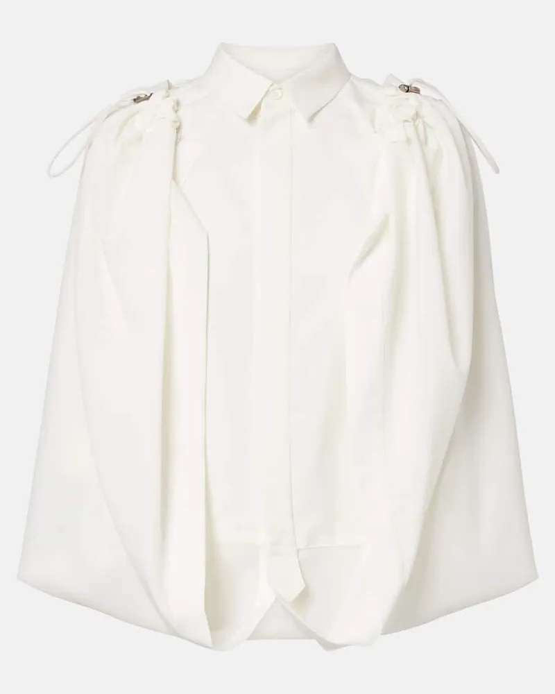 Sacai Camicia con ruches Bianco