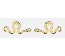 Orecchini Little Snake in oro 18kt con diamanti