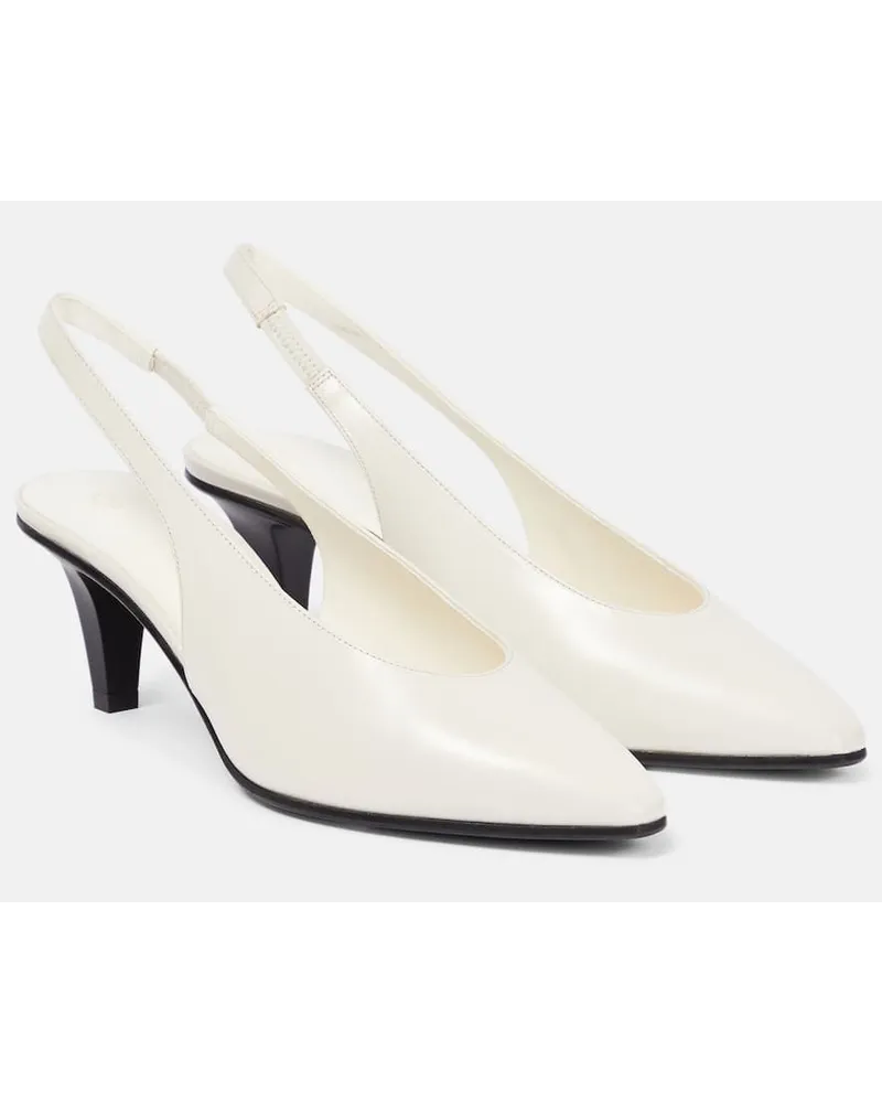 Loro Piana Pumps slingback Rebecca in pelle Bianco