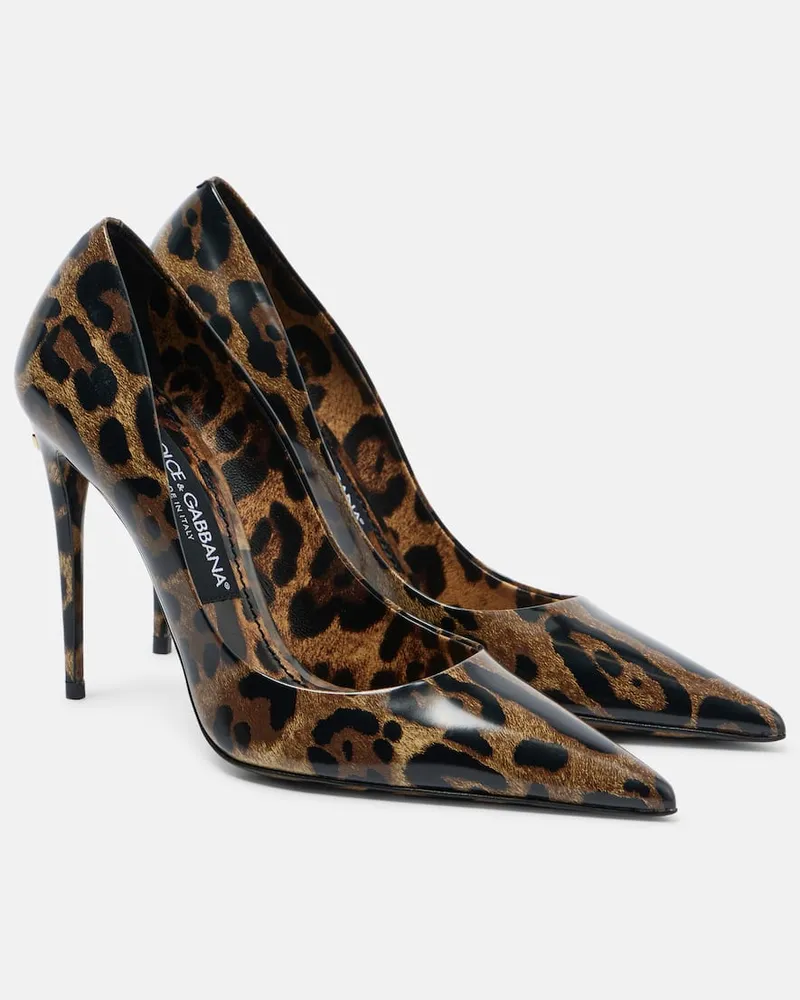 Dolce & Gabbana Pumps 105 in pelle con stampa Multicolore