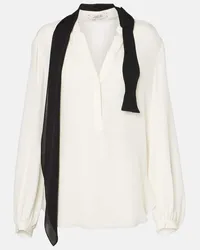 Dorothee Schumacher Blusa Sheer in seta Bianco