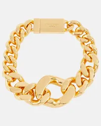 Saint Laurent Bracciale con logo Oro