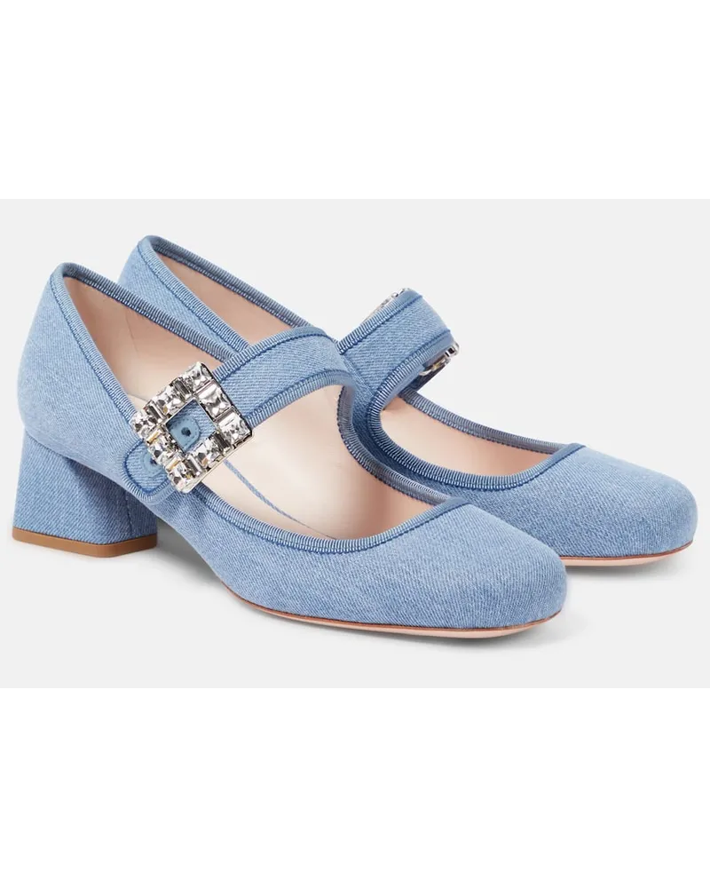 Roger Vivier Pumps TrÃ¨s Vivier Strass Buckle Blu