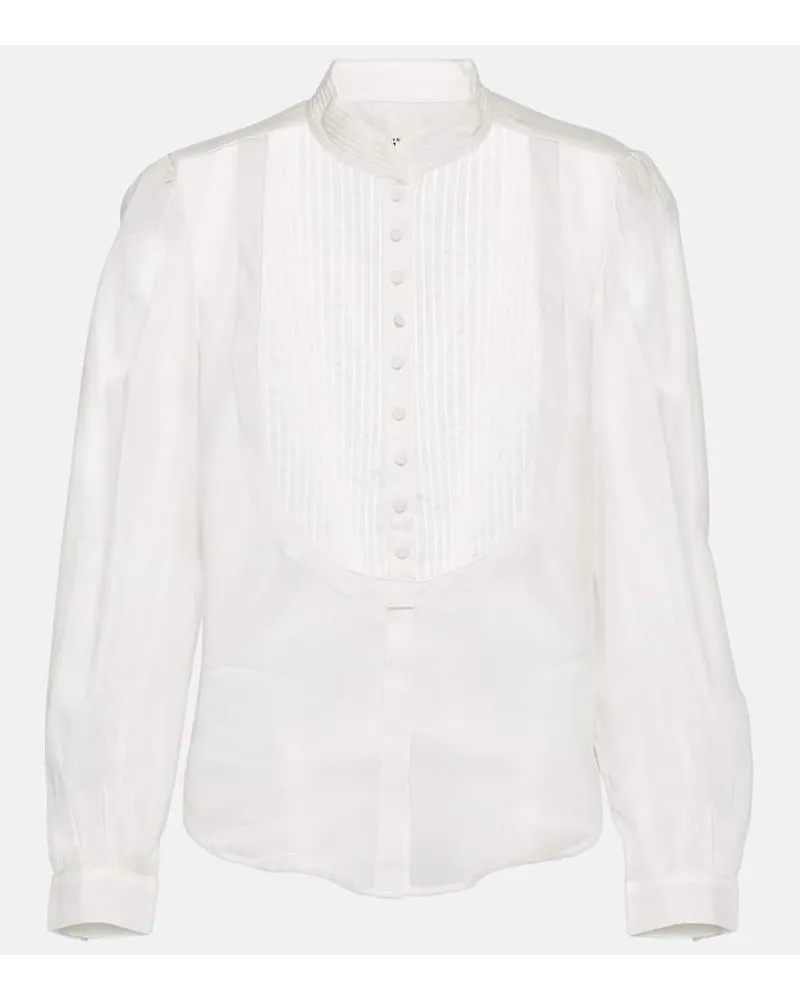 Isabel Marant Camicia Balesa in cotone e seta Bianco