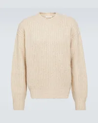 Loro Piana Pullover in maglia a coste di cashmere Beige