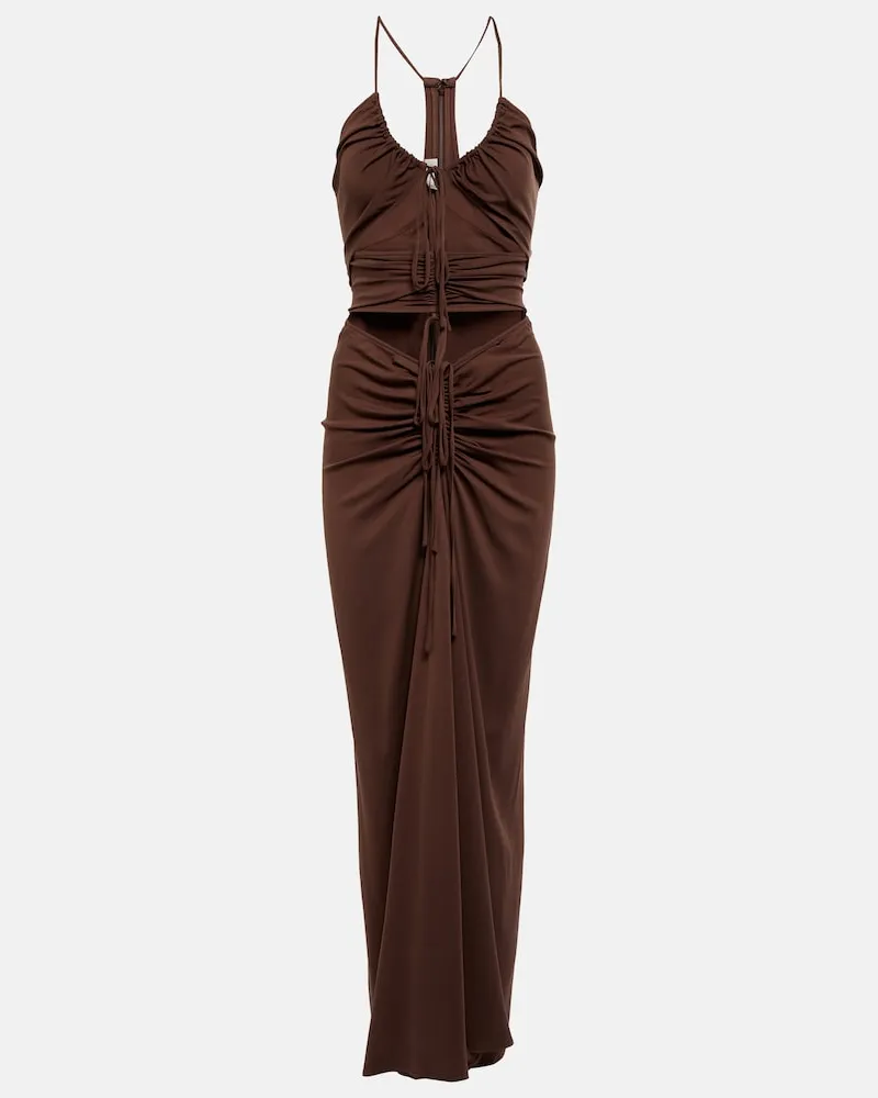 Christopher Esber Abito lungo con cut-out Marrone
