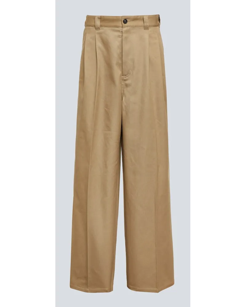 Maison Margiela x Pendleton - Pantaloni a gamba larga in misto cotone Beige