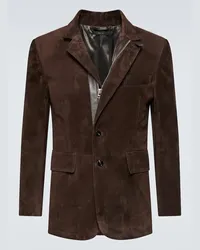 Tom Ford Blazer in suede Marrone