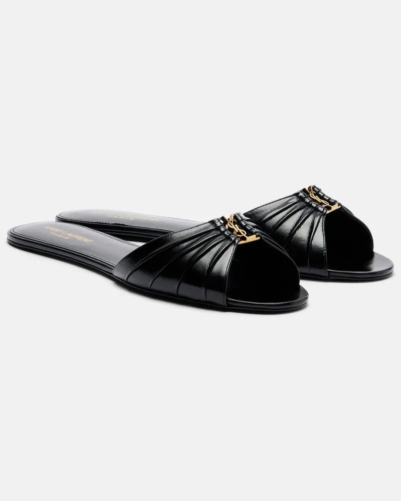 Saint Laurent Sandali Cassandre in pelle Nero