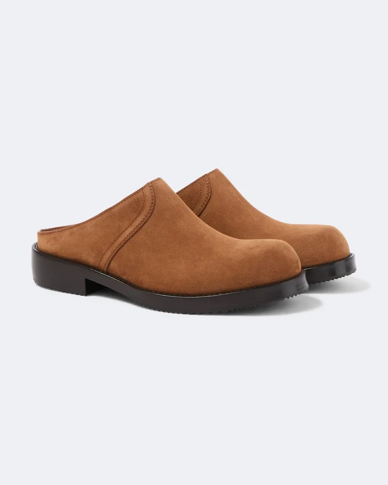 Dries van Noten Mules in suede Marrone