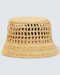 Prada Cappello da pescatore in rafia Beige