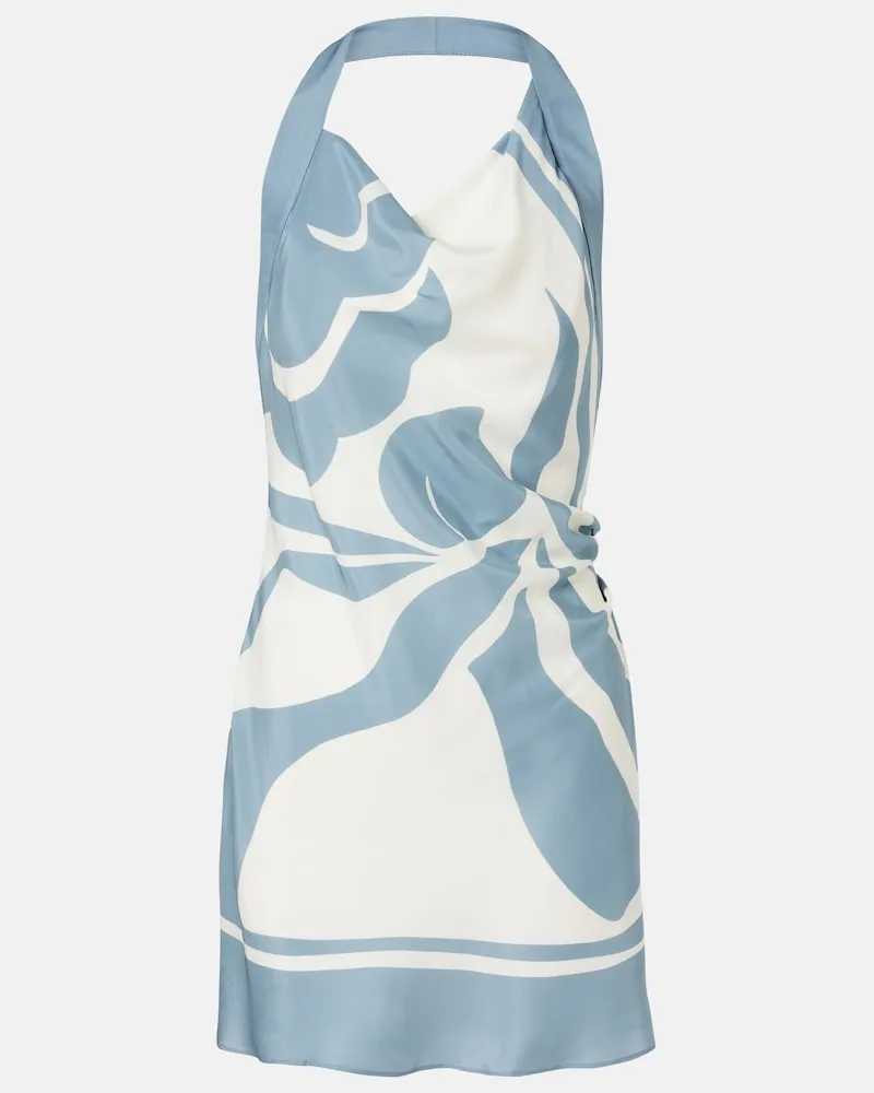 SIR Abito corto Lilou in seta Blu