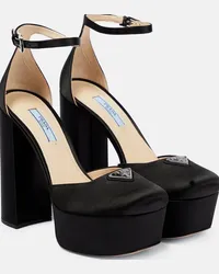 Prada Pumps con plateau in raso Nero