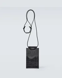 Maison Margiela Borsa porta smartphone in pelle Nero