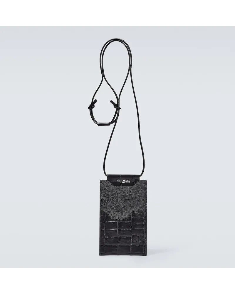 Maison Margiela Borsa porta smartphone in pelle Nero