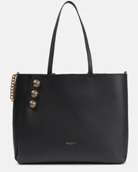 Balmain Borsa in pelle con decorazioni Nero