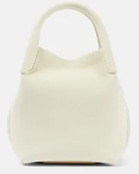 Loro Piana Borsa a tracolla Bale Micro in pelle Bianco