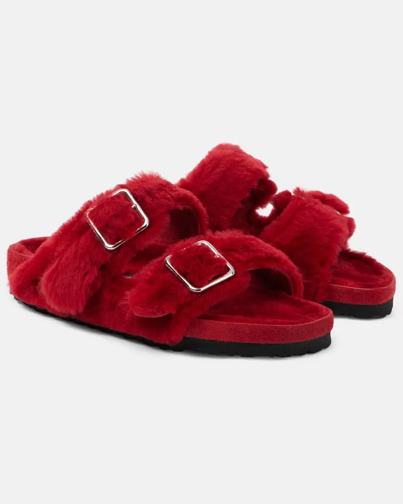 Birkenstock Sandali Arizona in shearling Rosso