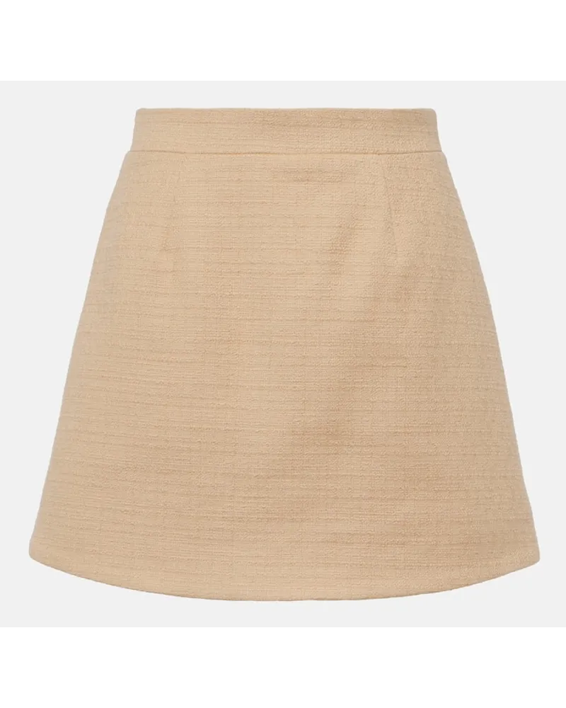 Patou Minigonna in tweed di misto cotone Beige