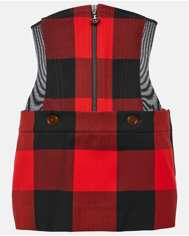 Vivienne Westwood Miniabito bustier Foam in lana vergine Multicolore