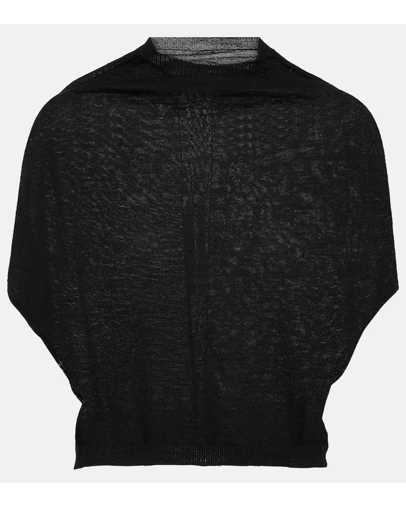 Rick Owens Top in lana vergine Nero