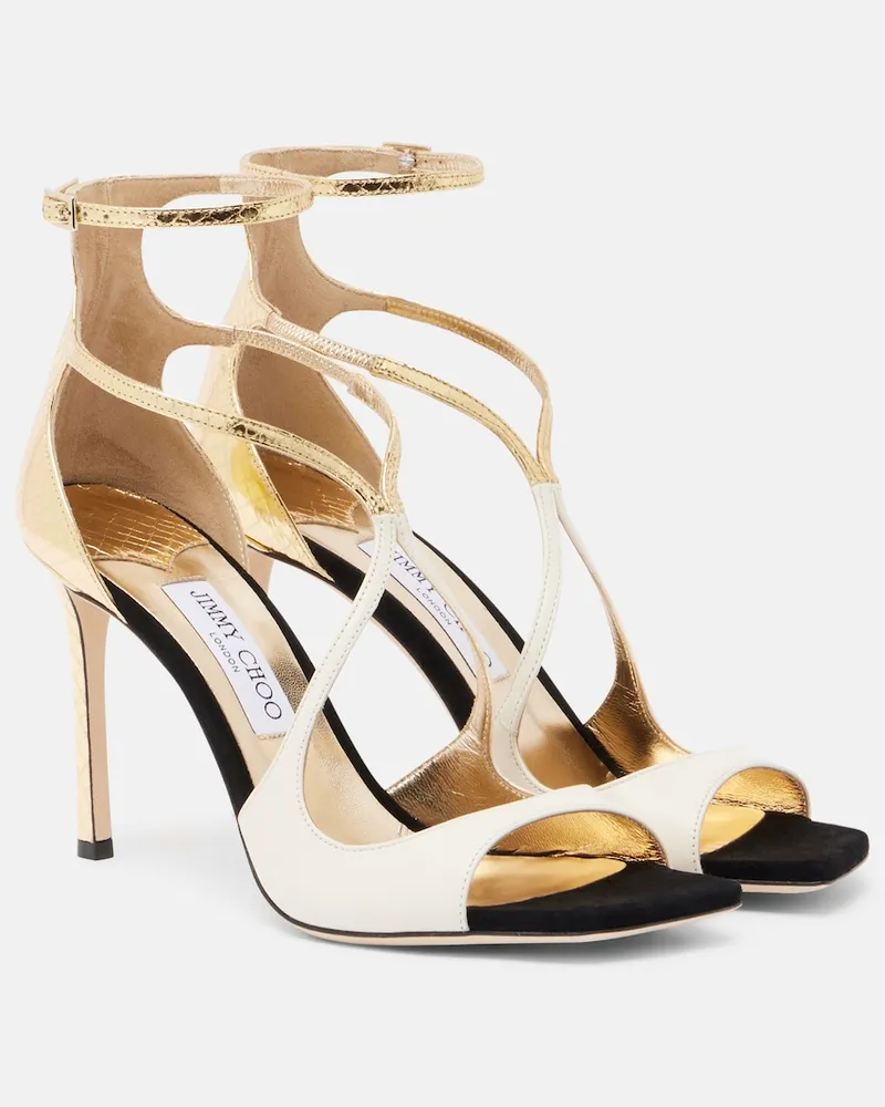 Jimmy Choo Sandali Azia in pelle Bianco
