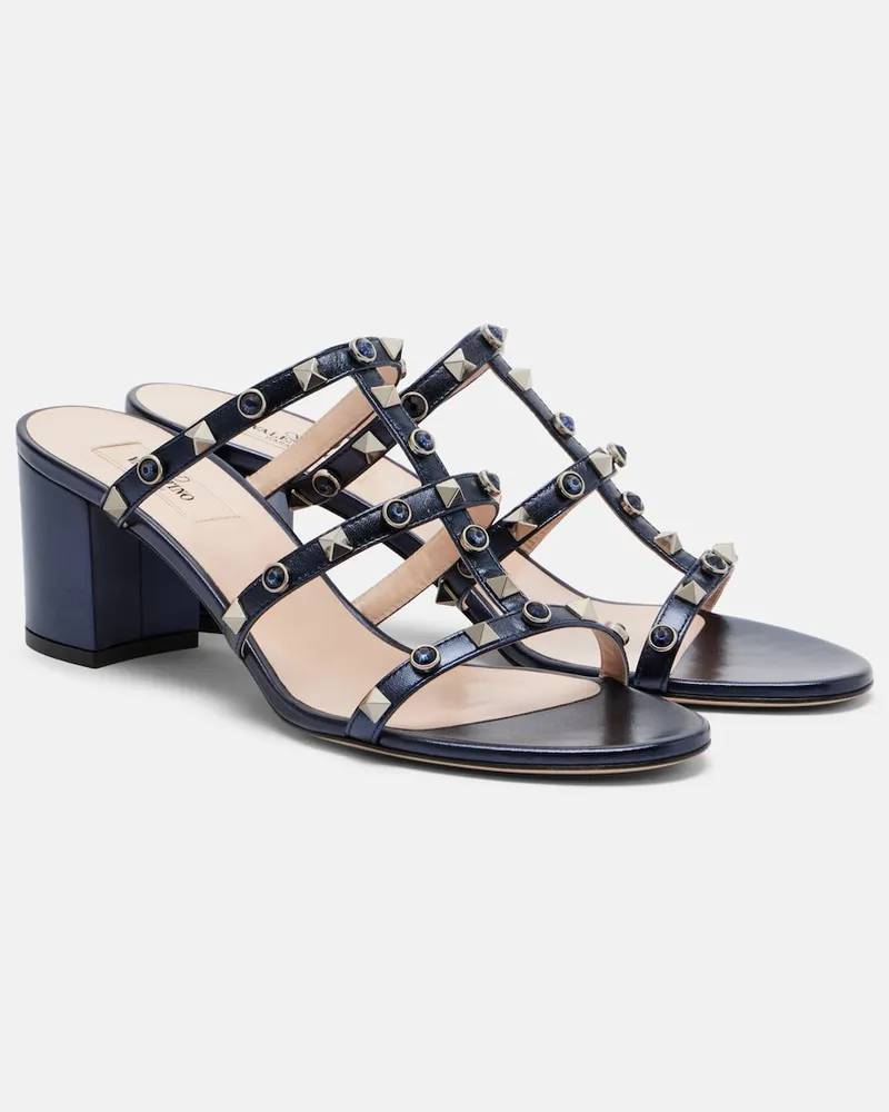 Valentino Garavani Sandali Rockstud in pelle Blu