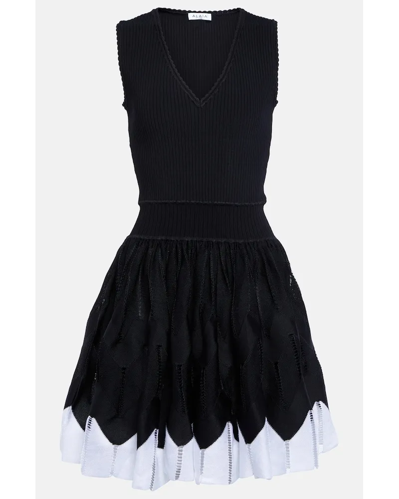 Alaïa AlaÃ¯a Miniabito con scollo a V Nero