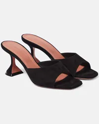 Amina Muaddi Sandali Lupita in suede Nero