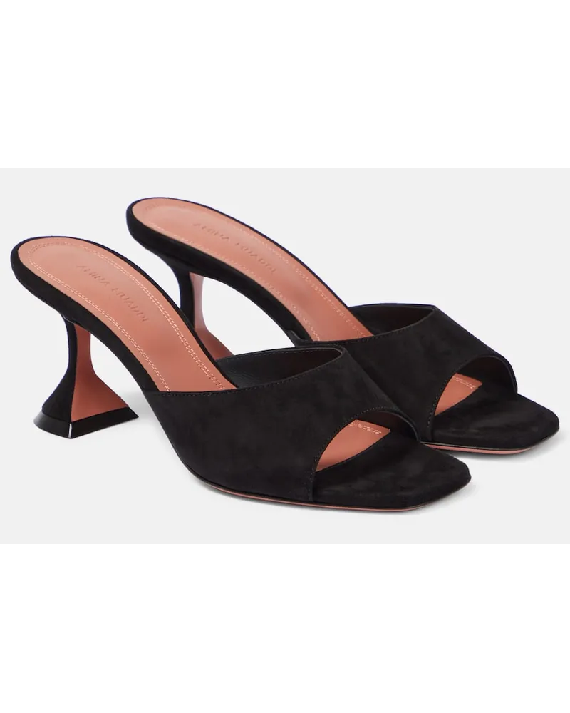 Amina Muaddi Sandali Lupita in suede Nero