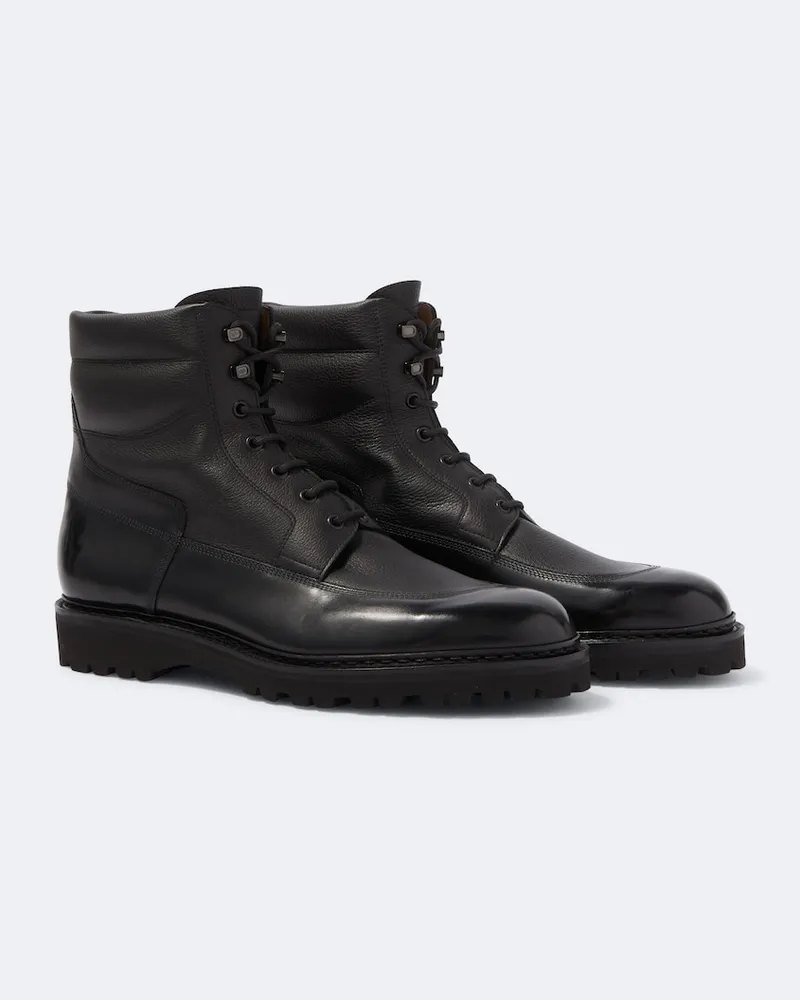 John Lobb Stivali Peak in pelle Nero