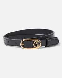 Gucci Cintura Interlocking G in pelle Nero