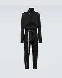 Rick Owens Jumpsuit in popeline di misto cotone Nero