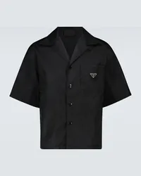 Prada Camicia in Re-Nylon Nero