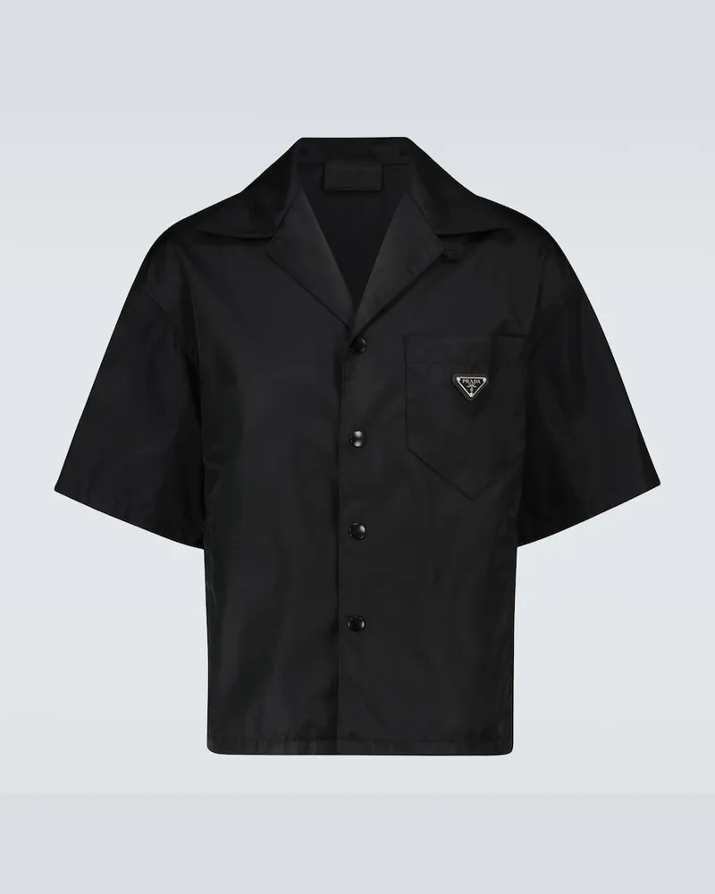 Prada Camicia in Re-Nylon Nero