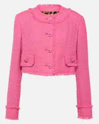 Dolce & Gabbana Giacca cropped in tweed di misto lana Rosa