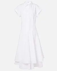 Loewe Abito midi in popeline di cotone Bianco