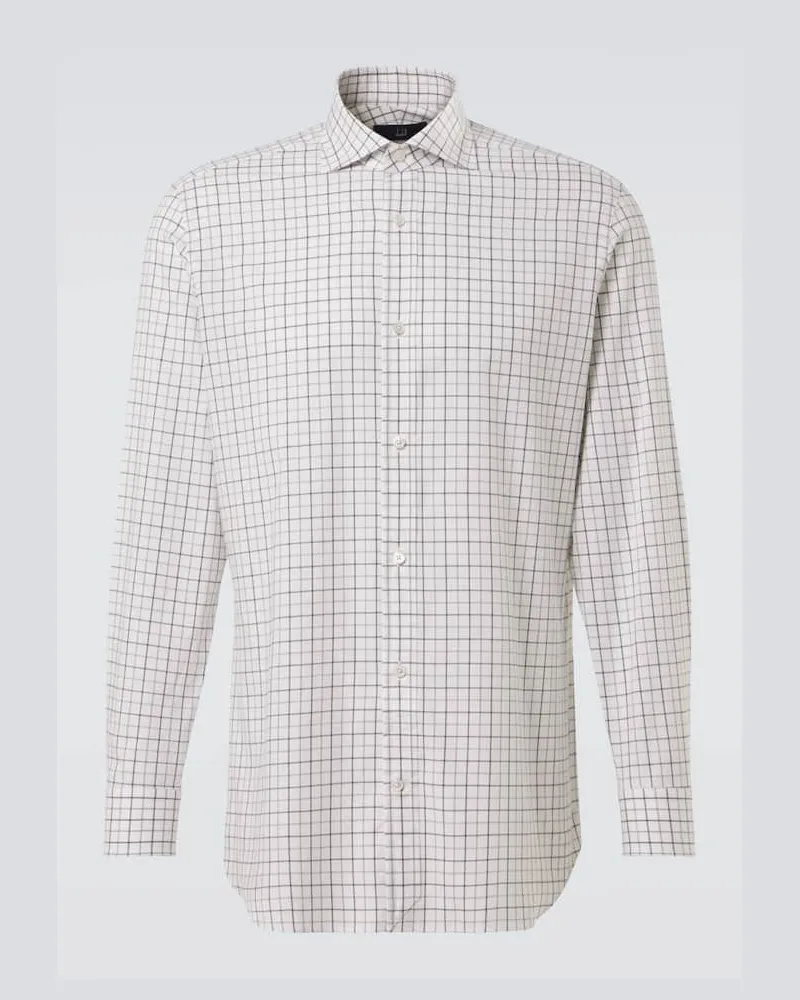 Dunhill Camicia in cotone a quadri Bianco