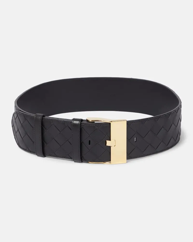 Bottega Veneta Cintura Watch Intrecciato in pelle Nero