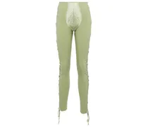 x Lotta Volkova - Leggings in raso e mesh