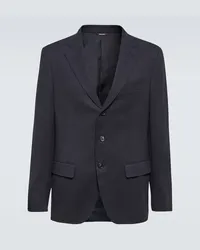 Loro Piana Blazer Torino in lino Blu