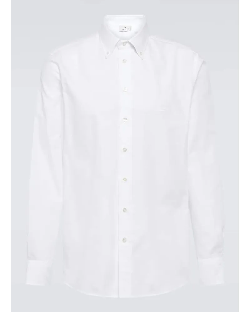 Etro Camicia Oxford in popeline di cotone Bianco