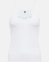 Totême Top in misto cotone Bianco